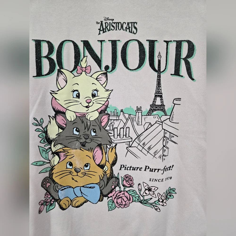NWOT Disney The Aristocats pink sweatshirt soft - Picture 2 of 4